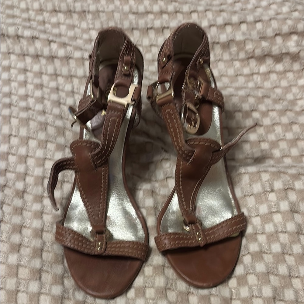 XOXO Brown Strappy Sandals